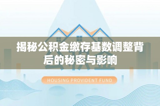 龙川揭秘公积金缴存基数调整背后的秘密与影响